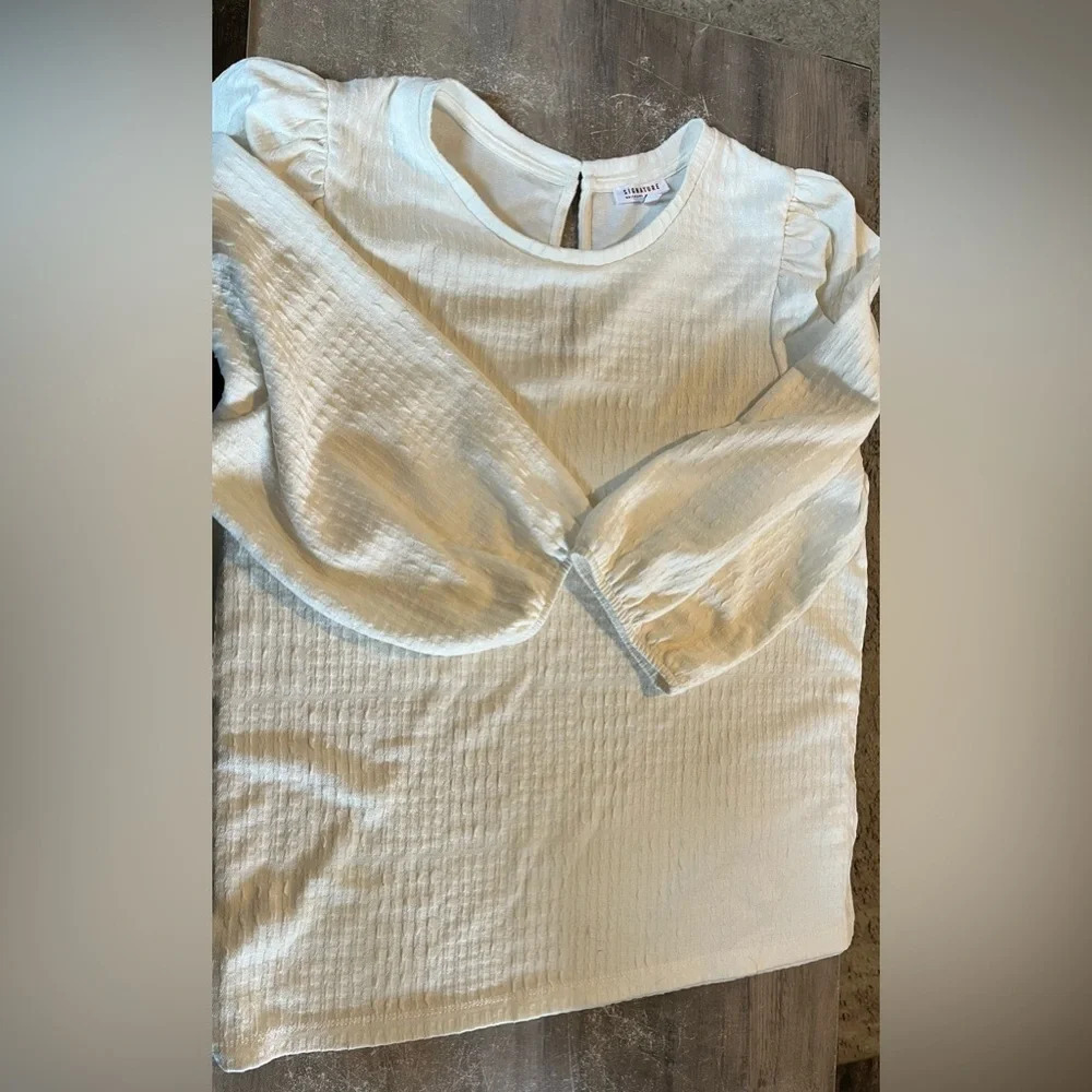 Reitmans 3/4 Length Cream Sleeve Scoop Neck Sweater XXLarge